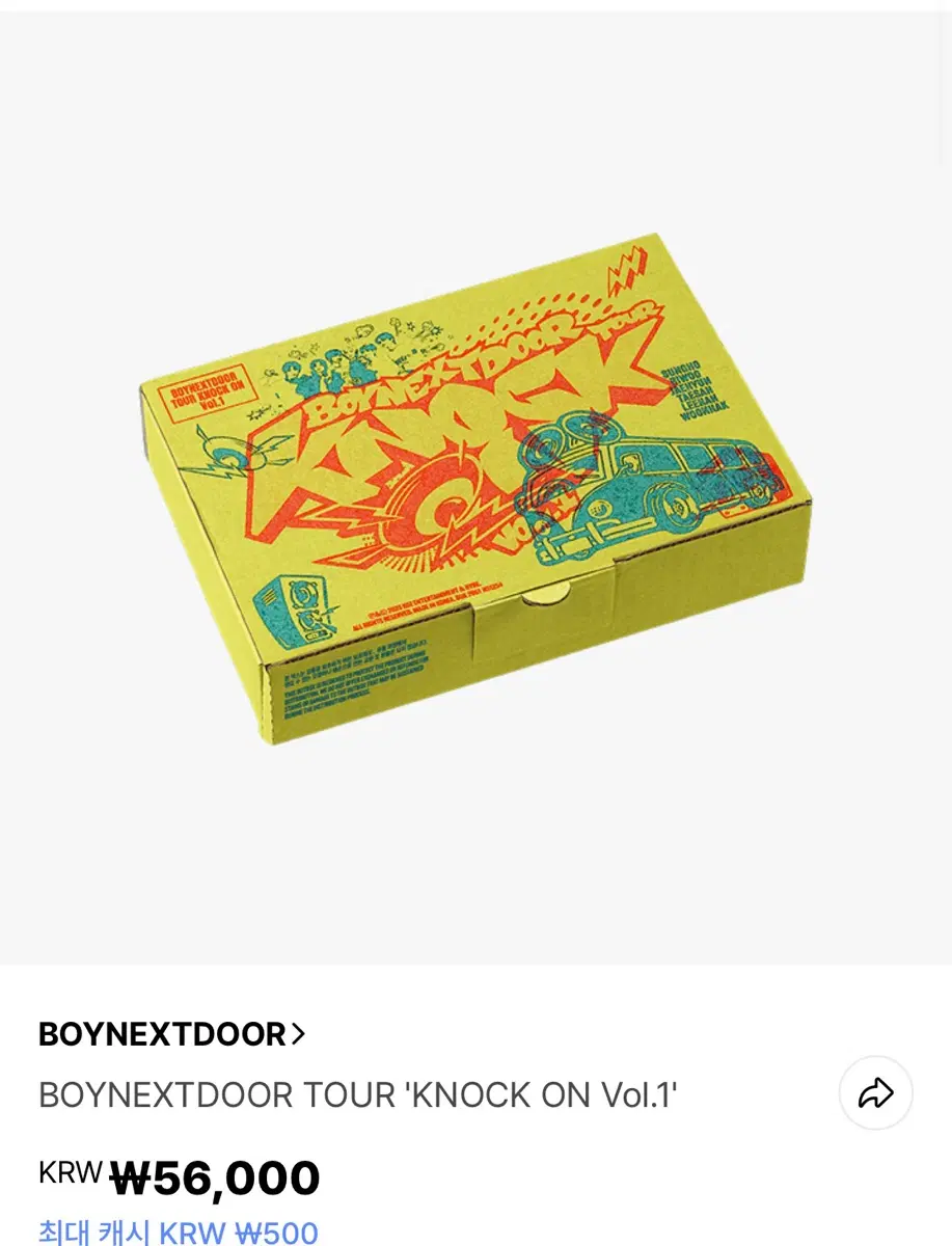 보이넥스트도어 BOYNEXTDOOR TOUR 'KNOCK ON Vol.1 콘서트 DVD