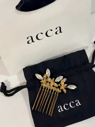 acca 아카 헤어콤 크리스탈 골드
