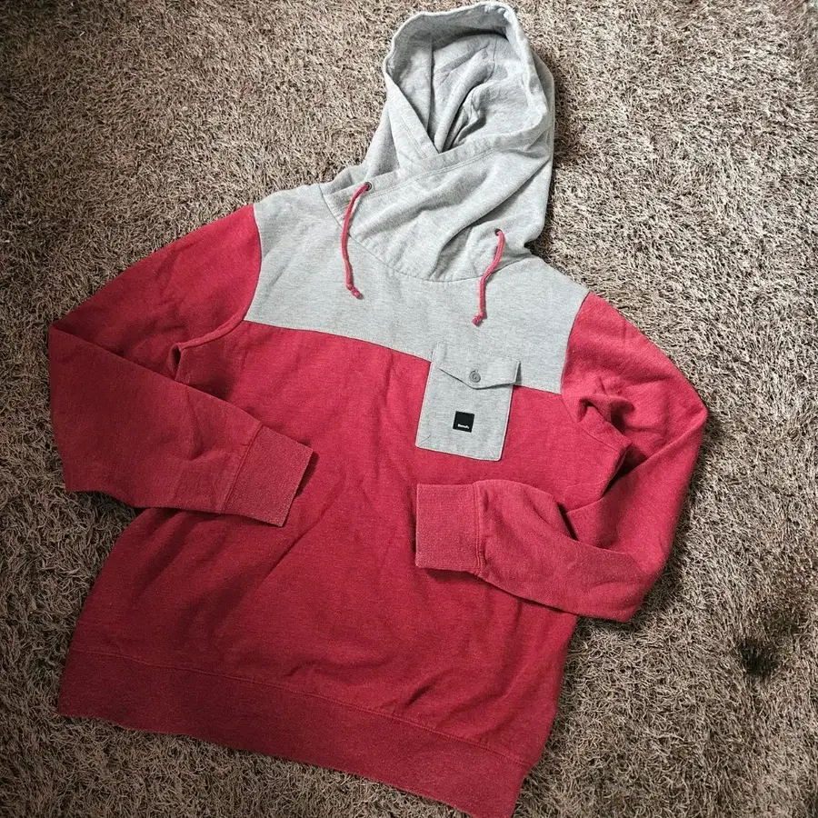 벤치(BENCH) in 영국 가슴 포켓 배색 후드티셔츠 XL size