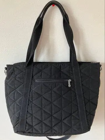 Kipling 퀼팅 토트백 블랙