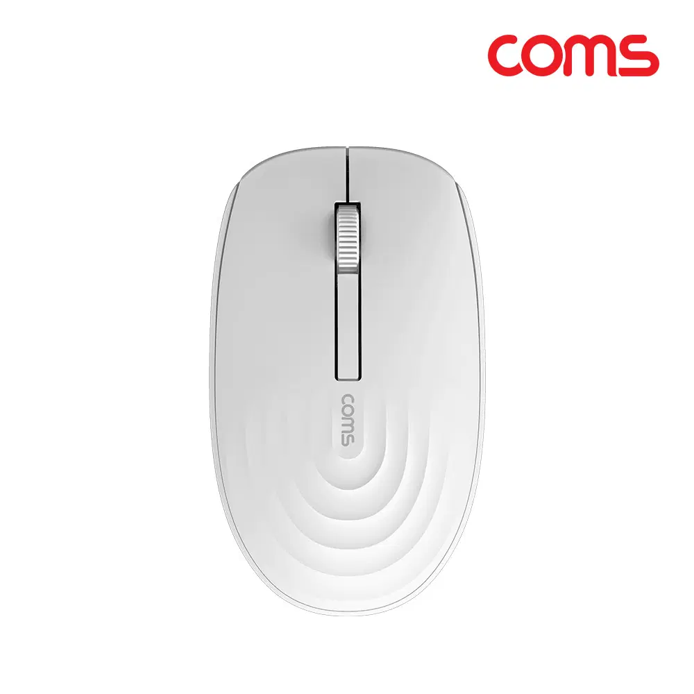 딜러가격(새상품)[JD576] Coms 무소음 무선 옵티컬 마우스 White, 2.4GHz, 좌우대칭형, 무광 센서