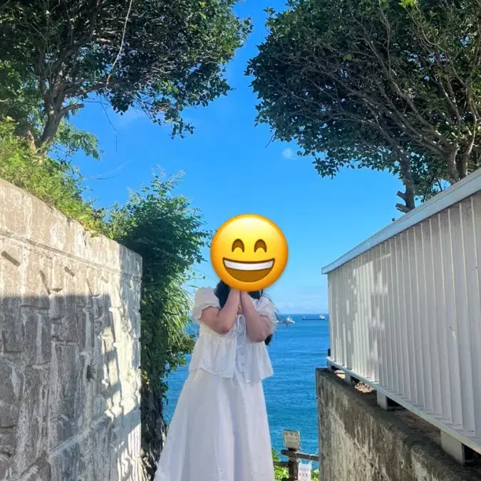 흰색 나시 원피스