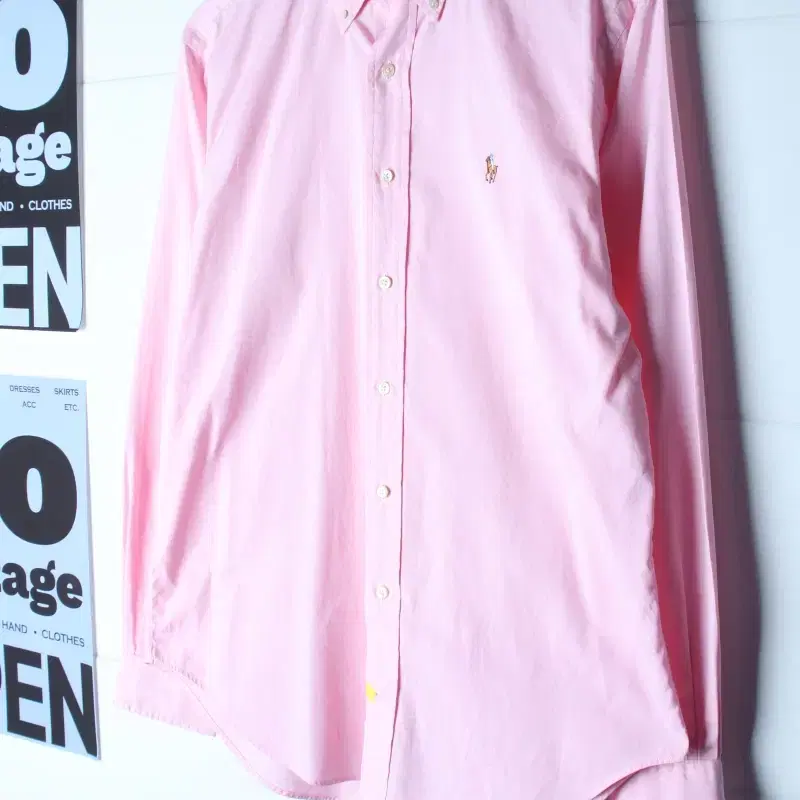 (L-XL) 폴로 랄프로렌 셔츠 남방 USA 핑크 무지-H37034