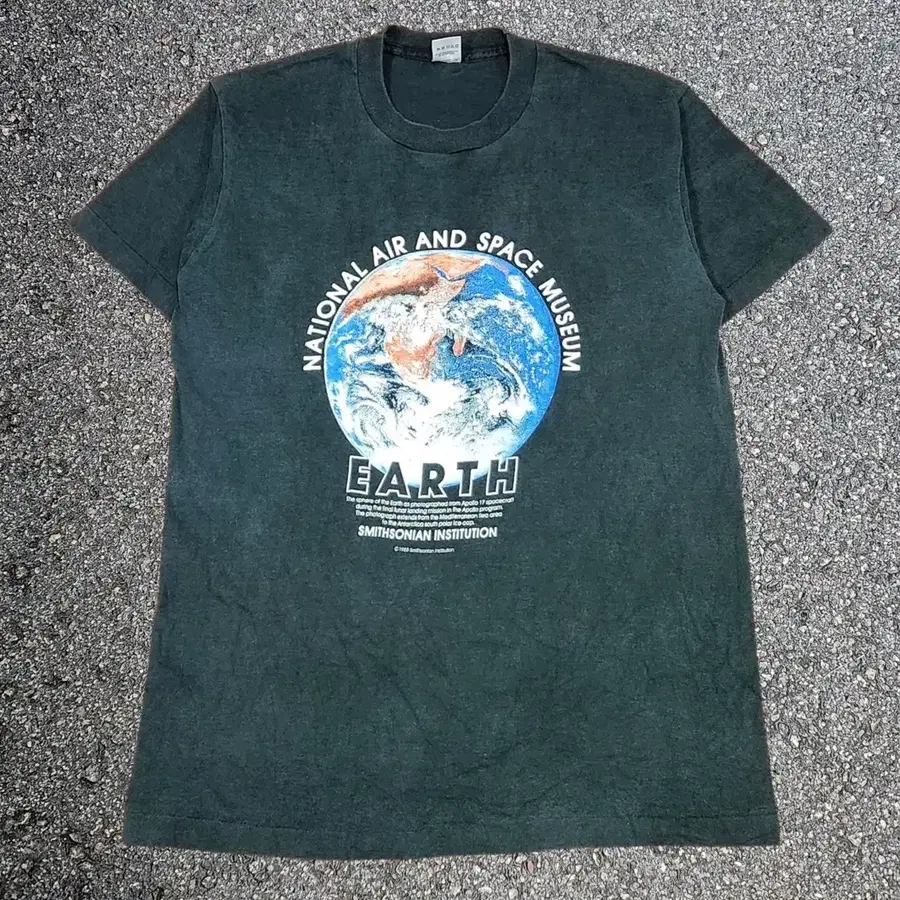 90s Made In USA 스미소니언 지구 빈티지 티셔츠 L