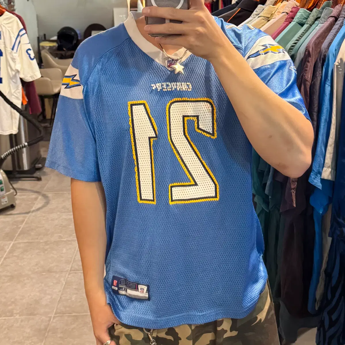 [NO.9] nfl x reebok NO.21 TOMLINSON 반팔져지 스카이블루
