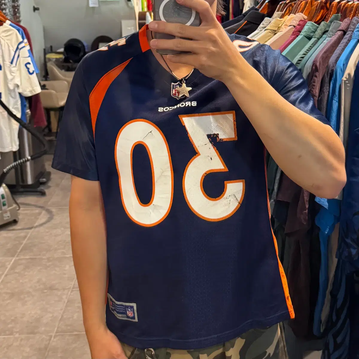 [NO.9] nfl NO.30 LINDSAY 반팔져지 네이비