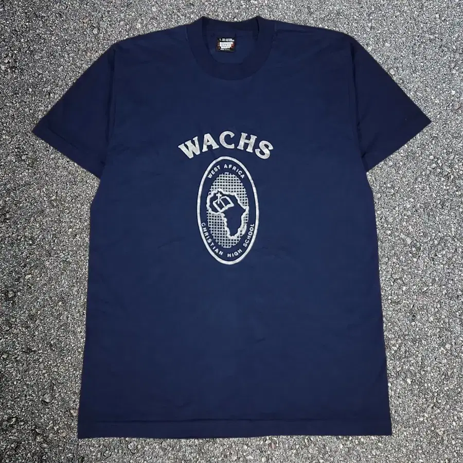 90s Made In USA WACHS 아프리카 그래픽 티셔츠 L