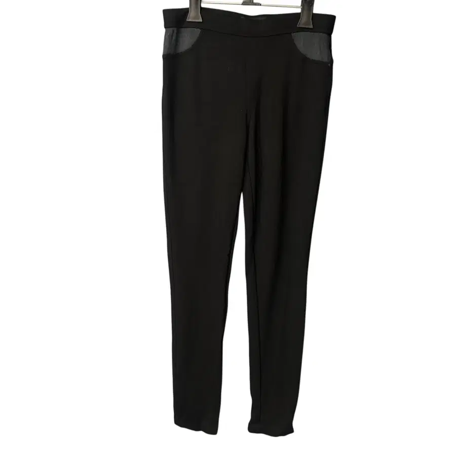 S DKNY 진 여성 블랙 슬림 밴딩 팬츠