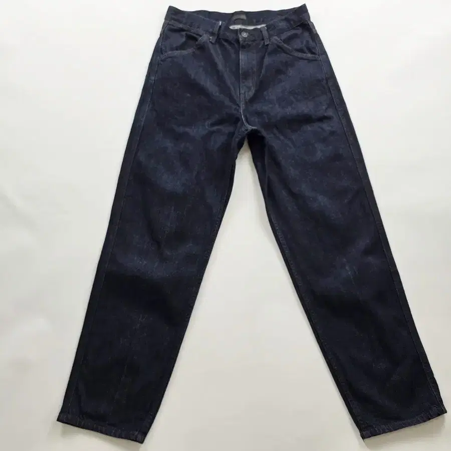 유니클로 청바지 와이드 테이퍼드 진청 데님 사이즈30 R7008