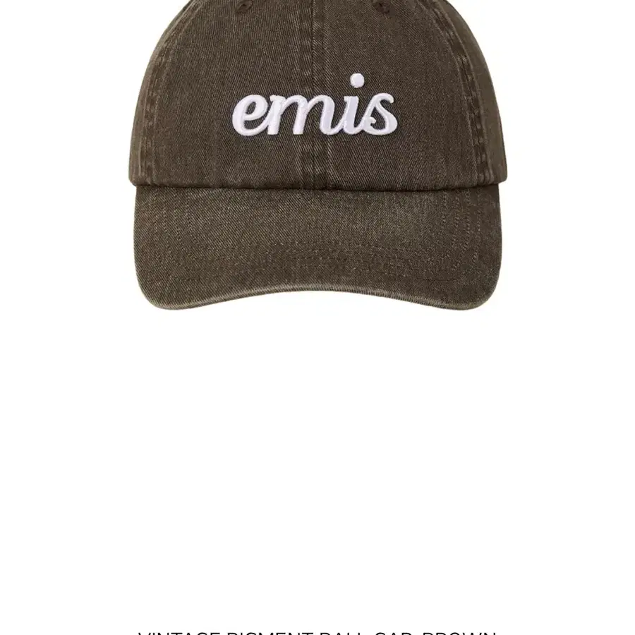 emis 빈티지 피그먼트 볼캡 브라운