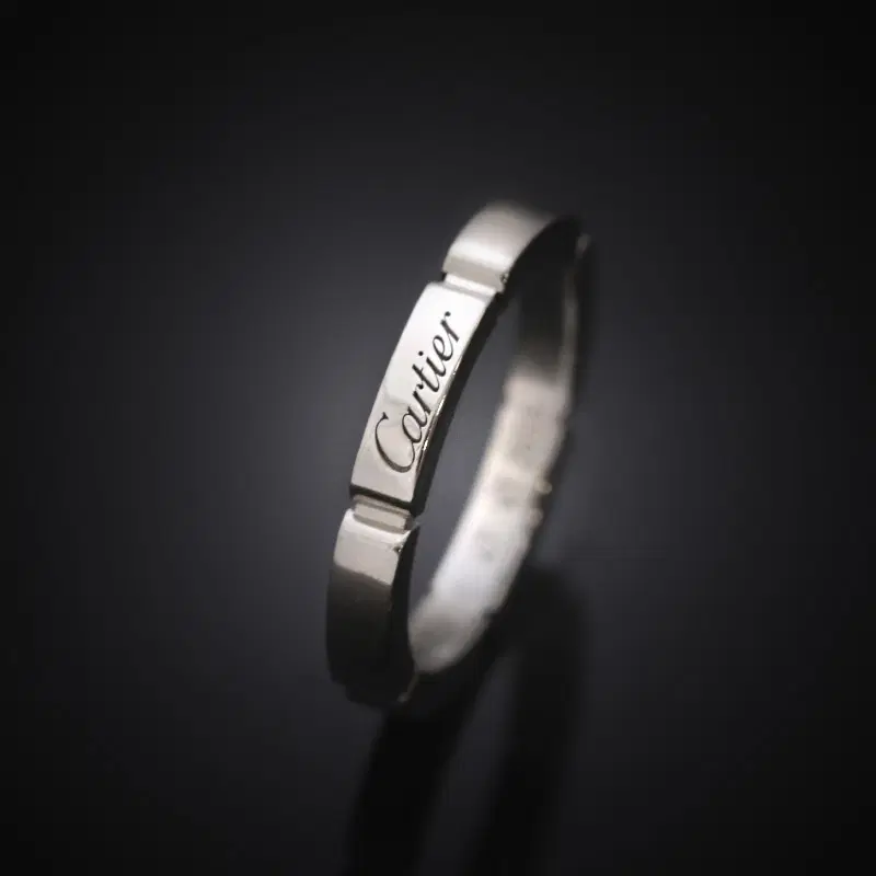 (정품)까르띠에 마이용 팬더 18K 화이트골드 반지 47호 3mm