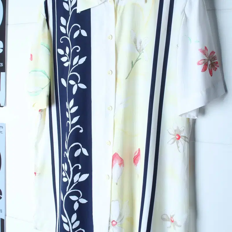 W(XL) 브랜드빈티지 반팔 카라 티셔츠 80S 유럽 셔츠-H37086
