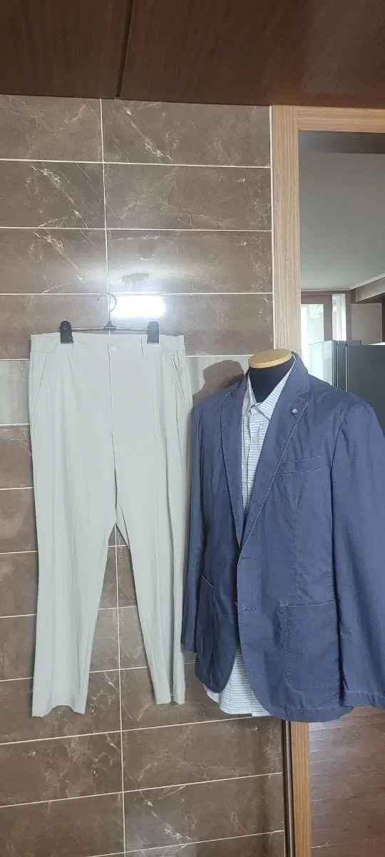 (남성33인치)그린조이 골프 바지 베이지(여름용)