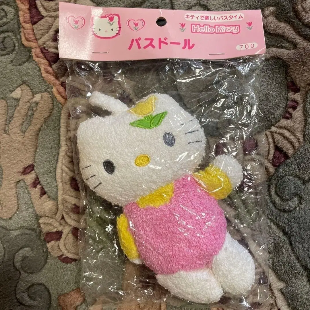 산리오 레트로 고전 키티 튤립키티 바스 목욕 인형