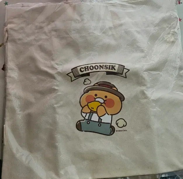 베스킨라빈스 춘식이 복조리 에코백