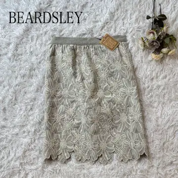 BEARDSLEY 비어즐리 타이트 스커트 꽃무늬 자수 그레이 택 포함