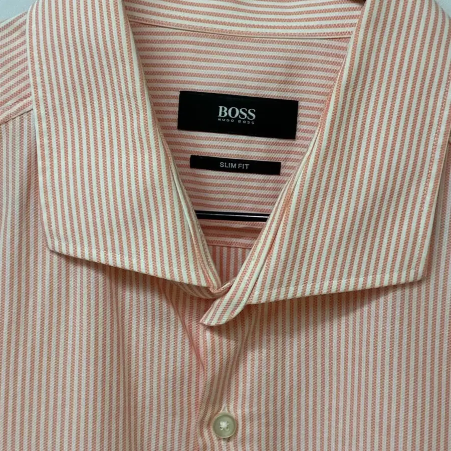 HUGO BOSS 슬림핏 스트라이프 드레스 셔츠 44