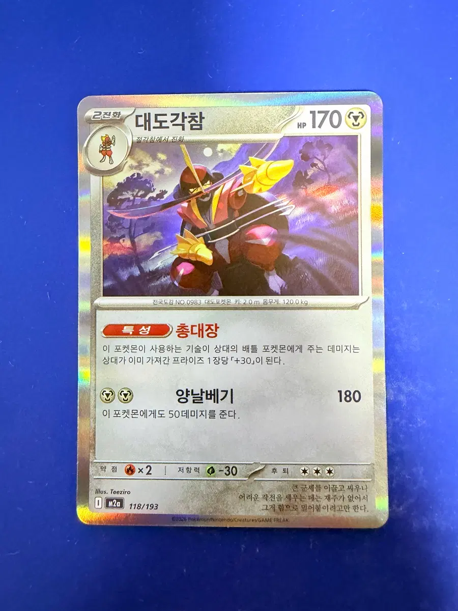 포켓몬카드 대도각참 홀로 카드