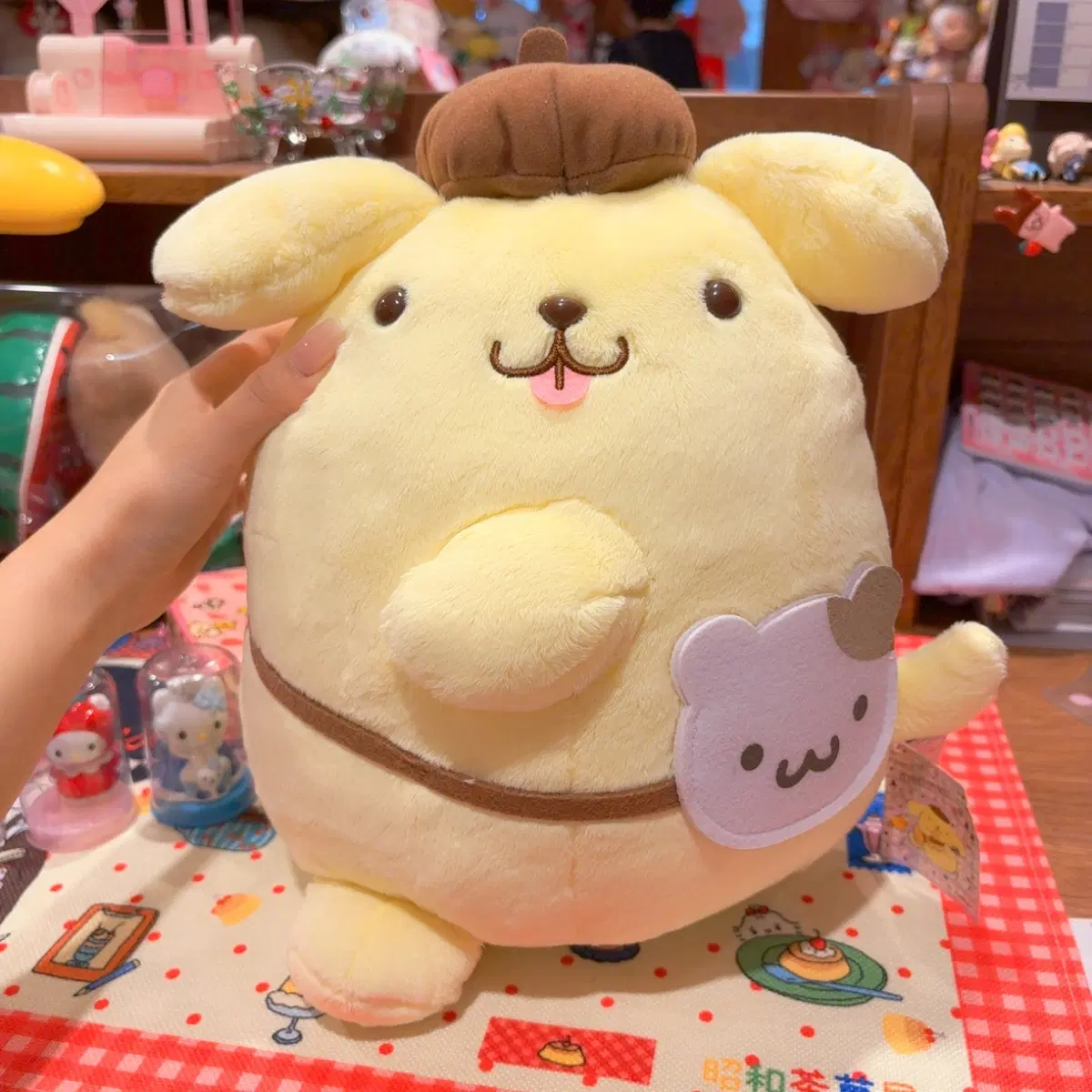 산리오 폼폼푸린 머핀 가방맨 메롱 큰 인형