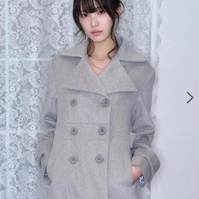 애즈온 foy botton short coat / gray