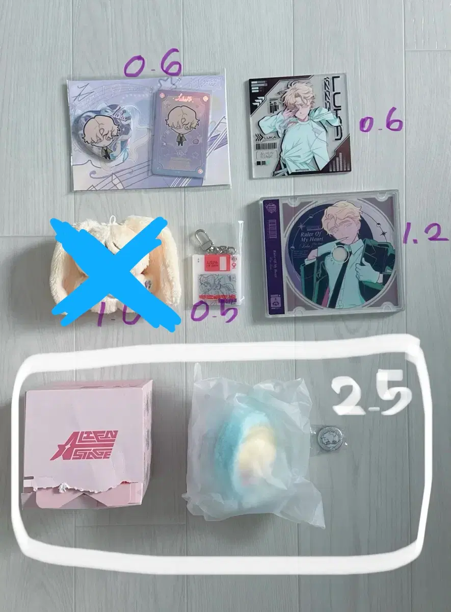 (개별O) 에이스테 루카 인형 + 아크릴 굿즈