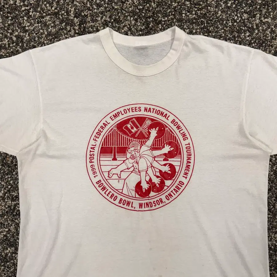 [XL] 90s 연방우체국 볼링 대회 빈티지 싱글스티치 티셔츠 made in USA