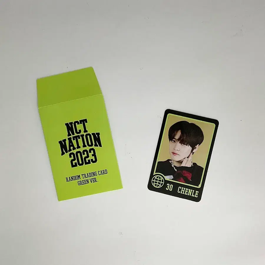 엔시티 천러 엔시티 네이션 투 더 월드 트레이딩카드 그린버전 포토카드 NCT CHENLE NCT NATION : To The World PHOTOCARD GREEN_1