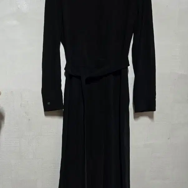 ORR 블랙 셔츠 벨티드 점프수트 S
