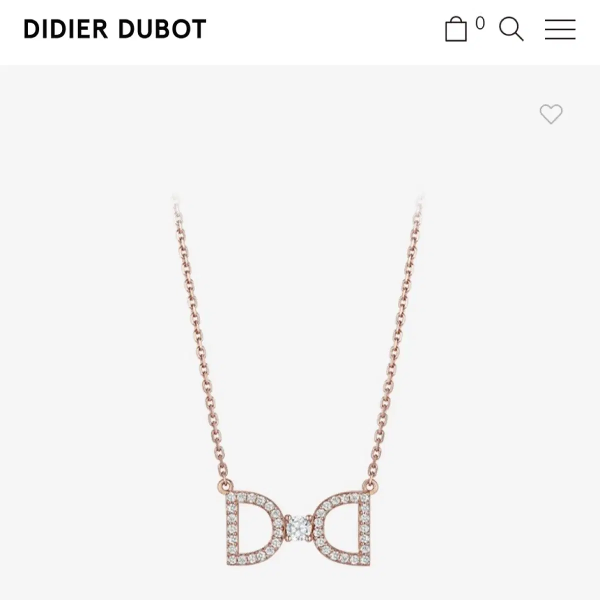 DIDIE DUBOT (디디에두보) 미스 두 실버 목걸이_로즈골드