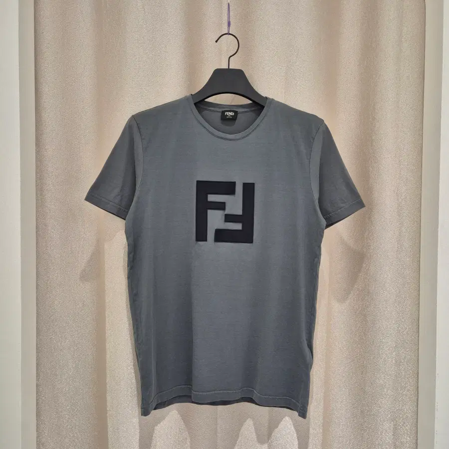 (XL)펜디 FF 로고 반팔티 다크 그레이
