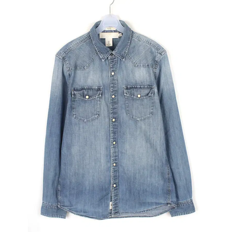 H&M 웨스턴 청남방 남성S 데님 셔츠 CN2379
