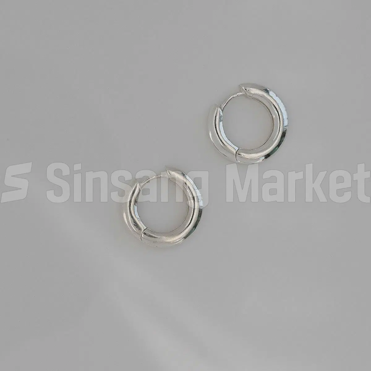 [빠른발송] 925실버 기본원 13mm 원터치 귀걸이