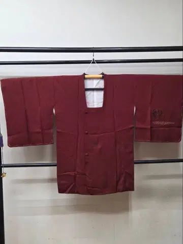 도행 코트 스와토 자수 라메 믹스 와인 레드 일본 의류 코트