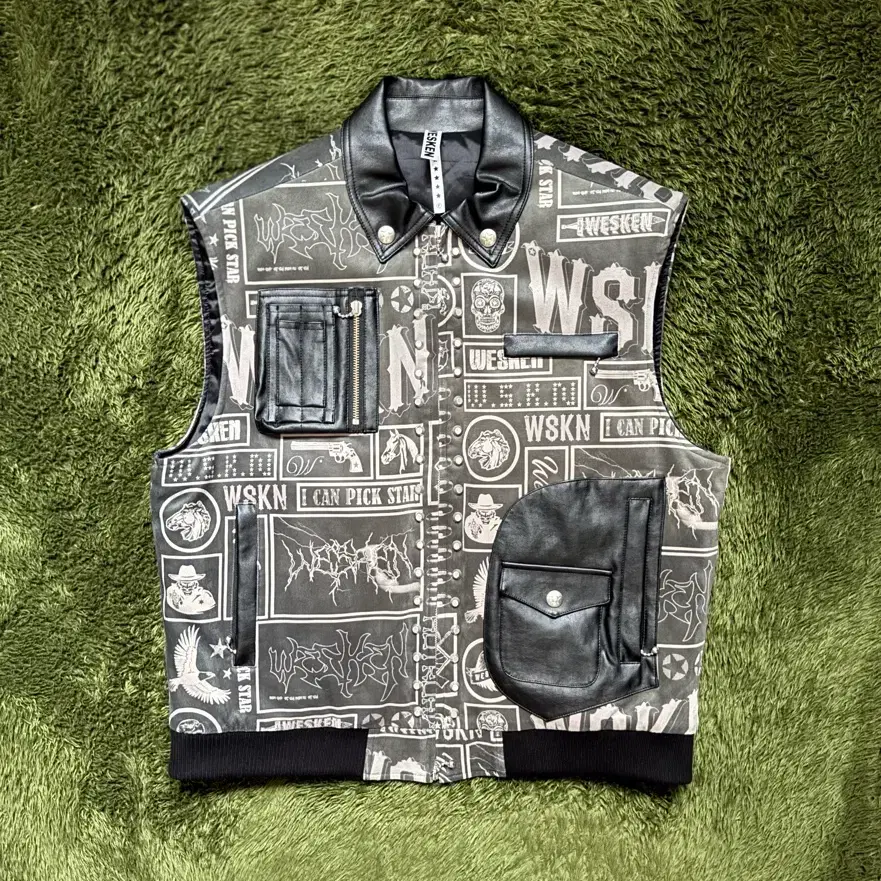 Wesken 웨스켄 Ma-1 Battle Stud Detail 베스트 블랙