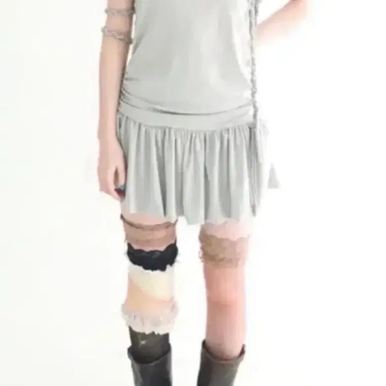 샵페어리 홀터넥 원피스 그레이