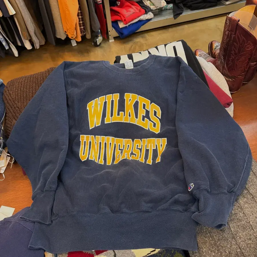 90S 챔피온 리버스위브 WILKES USA 스웻셔츠 XL