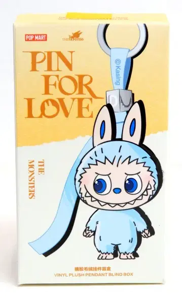 POP MART PIN FOR LOVE 시리즈 비닐 플러시 펜던트 블라인드 박스 THE MONSTERS C