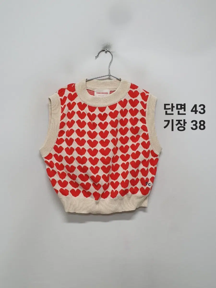 보보쇼즈 하트패턴 니트 조끼 110
