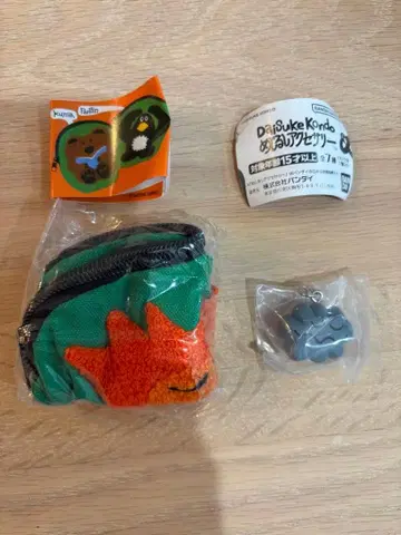 Daisuke kondo 복슬복슬 파우치 & 메지루시 액세서리 세트