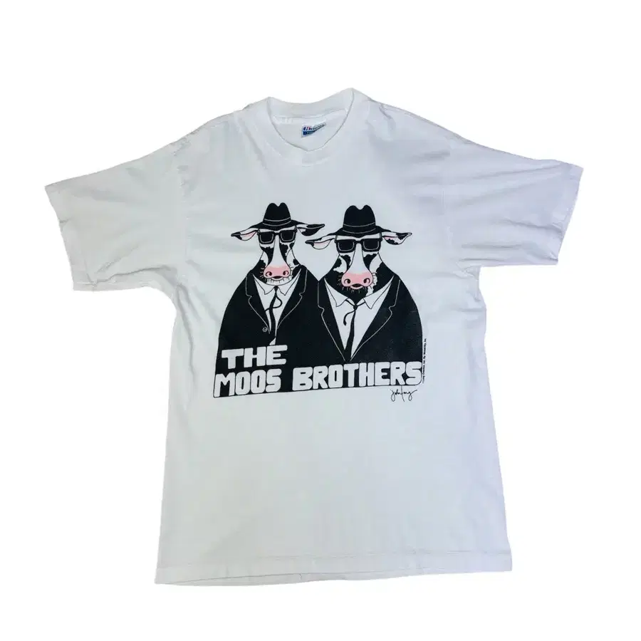빈티지 80s 무스브라더스 the moos brothers 패러디 티셔츠 L