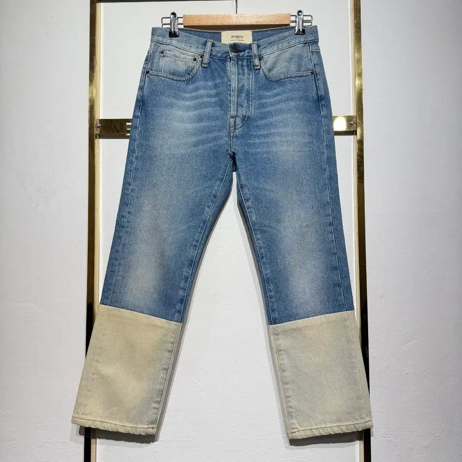 PORTS 1961 투톤 컬러블록 데님 팬츠 26
