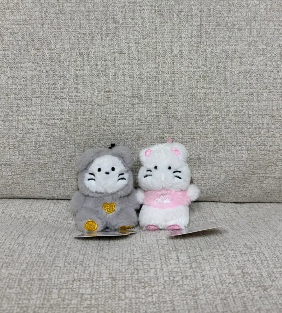 정품 플러피 친구들 시팅 캣 고양이 키링 인형