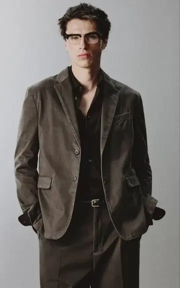 [ 새상품 반값 ] ZARA 남성용 테일러드 자켓 다크 브라운 XL