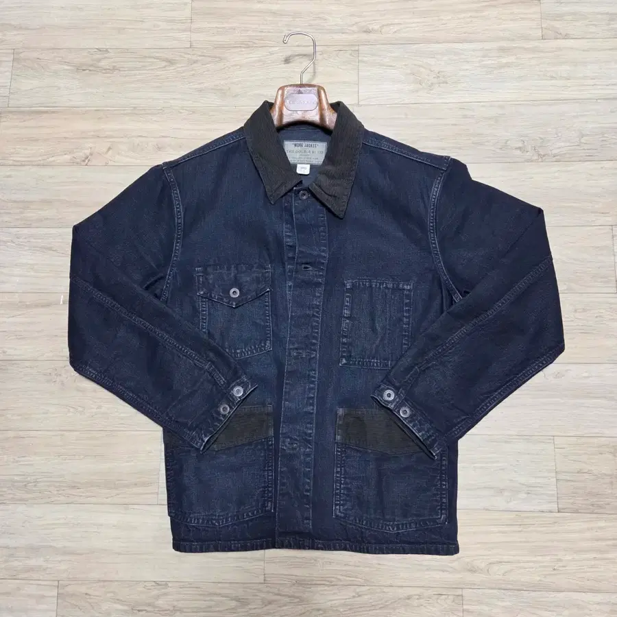 rrl 코듀로이 트림 인디고 데님 셔츠 자켓 m