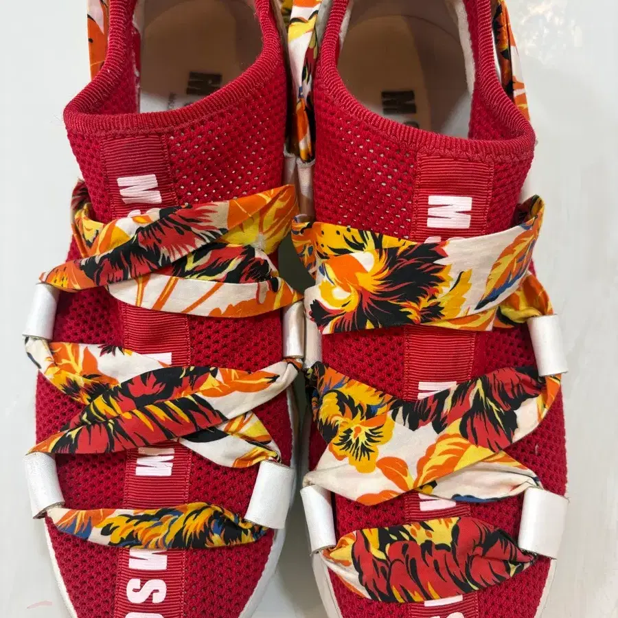 MSGM 런닝화 플라워 패턴 레드
