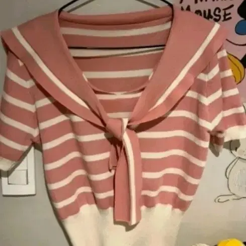 세일러 카라 단가라 반팔니트 새거