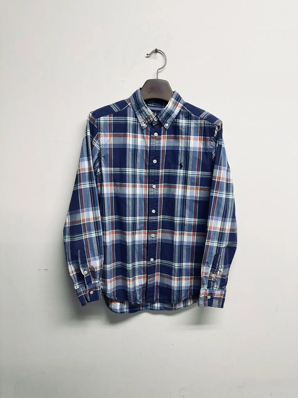 폴로 랄프로렌(RALPH LAUREN) 체크 긴팔 셔츠 / 버튼다운 셔츠 (L(14/16) BOYS, 성인 S 추천)