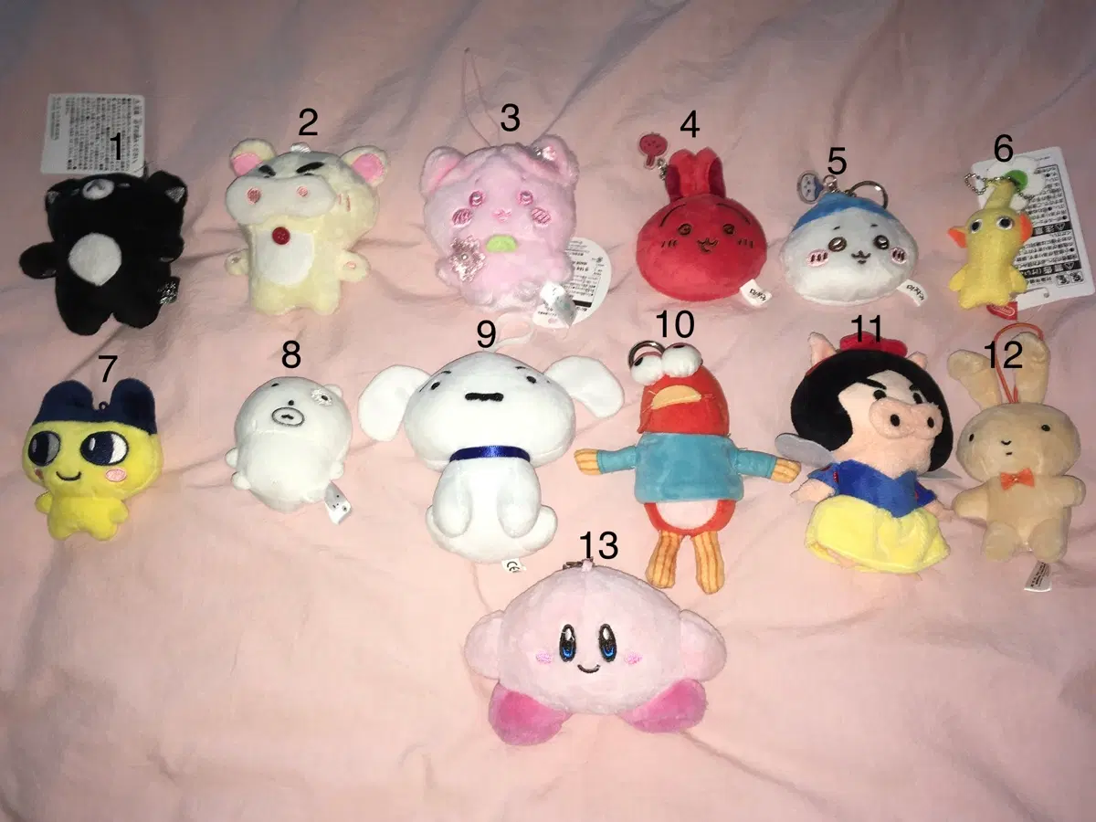 인형 팔아요 [ 리락쿠마 먼작귀 치이카와 하치와레 우사기 피크민 다마고치 마메치 눈멍이 흰둥이 스폰지밥 짱구 부리부리대마왕 커비 ]