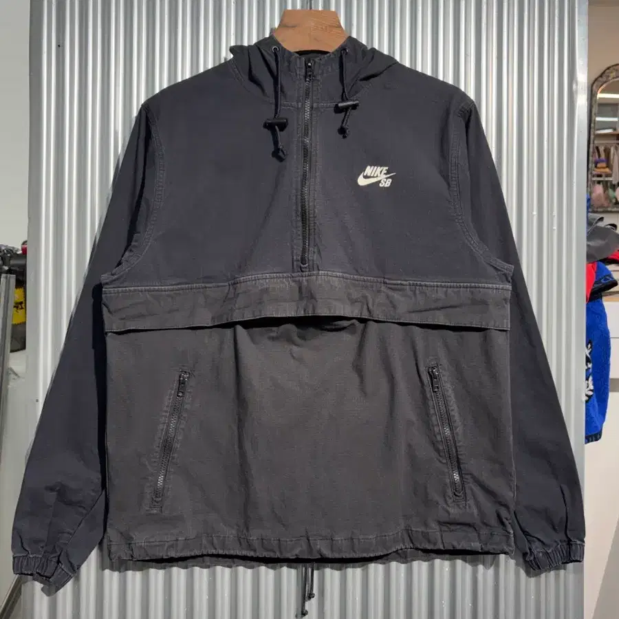 [XL(105)] 나이키 SB NIKE SB 립스탑 아노락 하프집업 후드 자켓 6.9