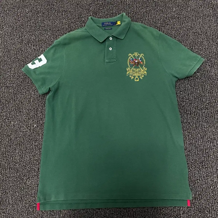 POLO 폴로 랄프로렌 트리플 빅포니 카라티 반팔티셔츠 그린 L